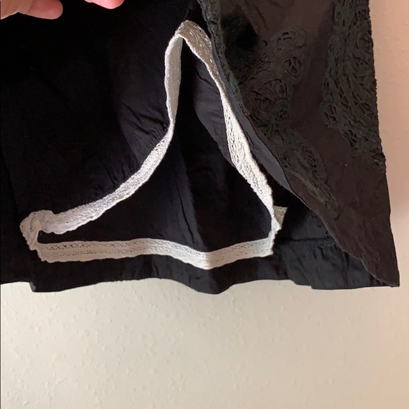 Anthropologie Lithe black doily a-line skirt sz 4 - Picture 3 of 7